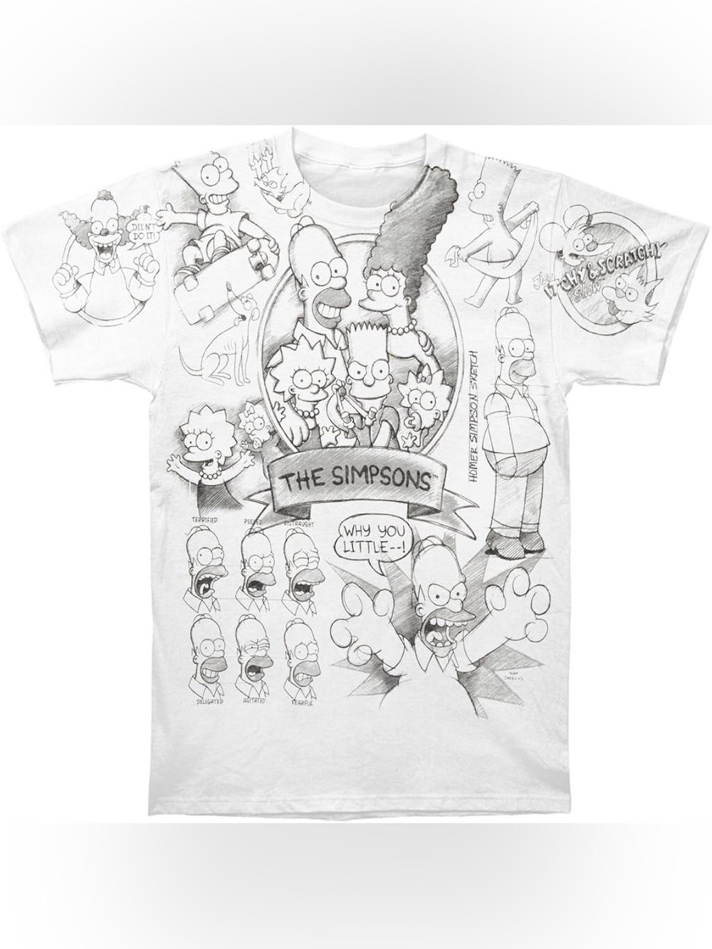 The Simpsons Cotton White Graphic Tee